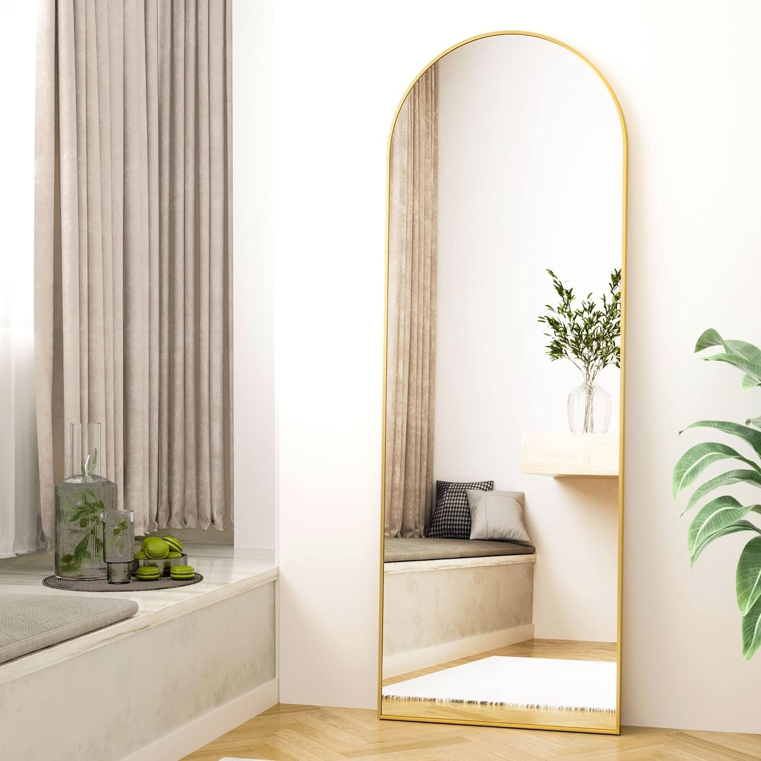 HARRITPURE 64"x21" Arched Full Length Mirror