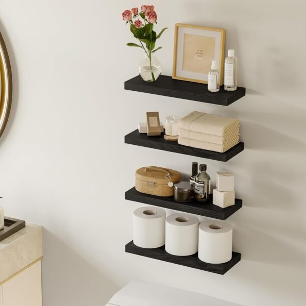 Fixwal 4-Pack Rustic Floating Shelves