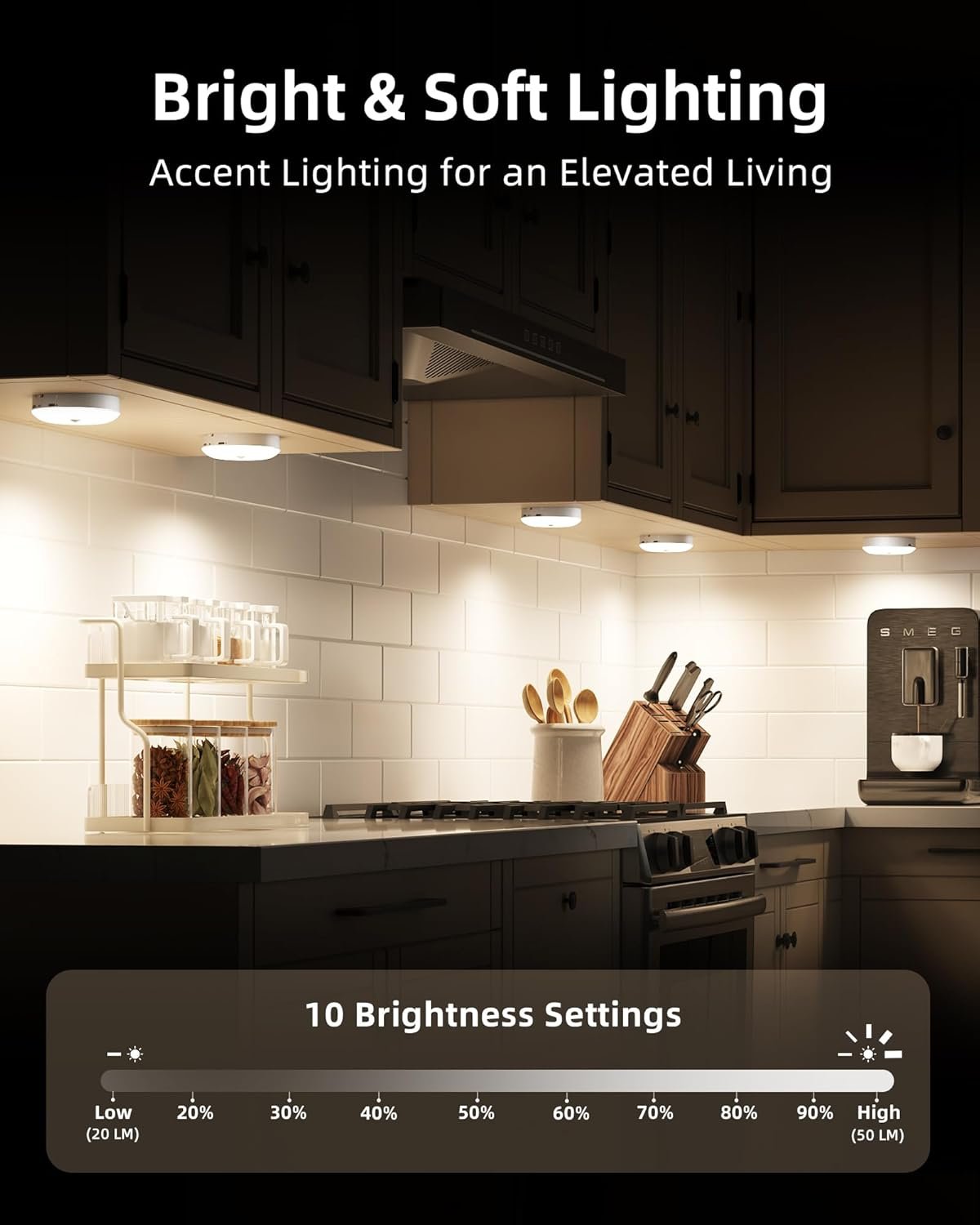 EZVALO 6-Pack Under Cabinet Lighting