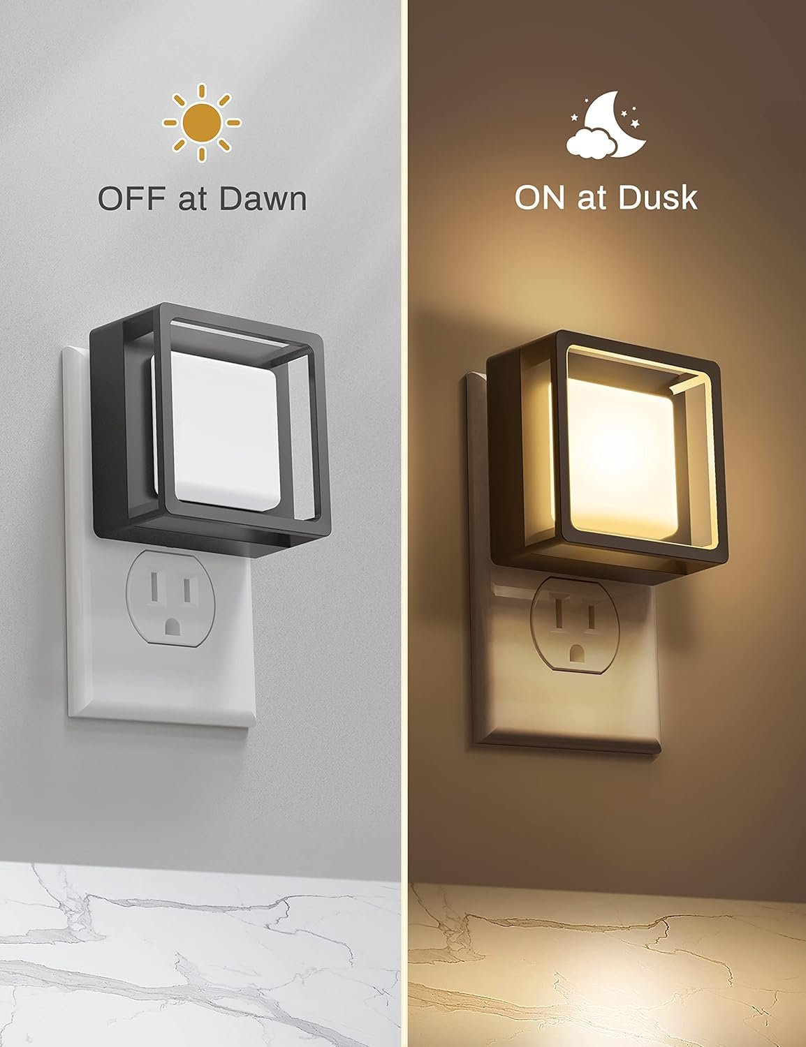 LED Night Light with Dusk-to-Dawn Sensor