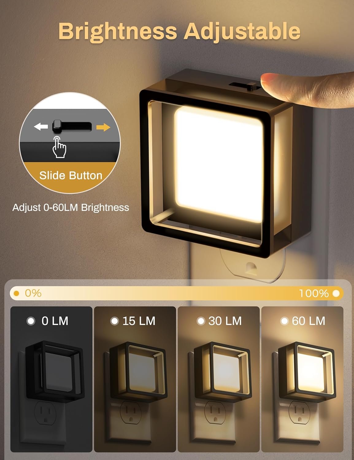 LED Night Light with Dusk-to-Dawn Sensor