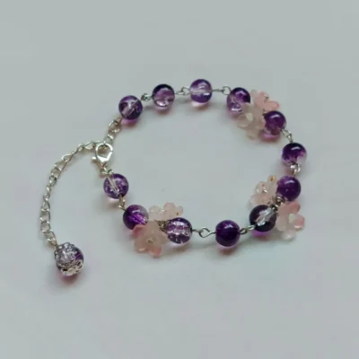 Charmful crystal bracelet with cute charms
