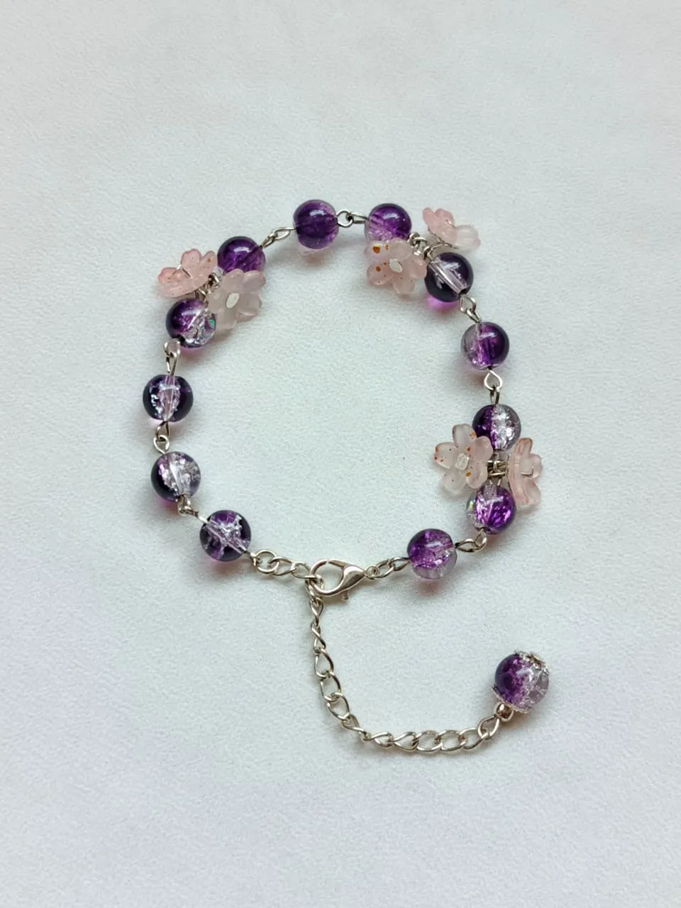 Charmful crystal bracelet handmade design