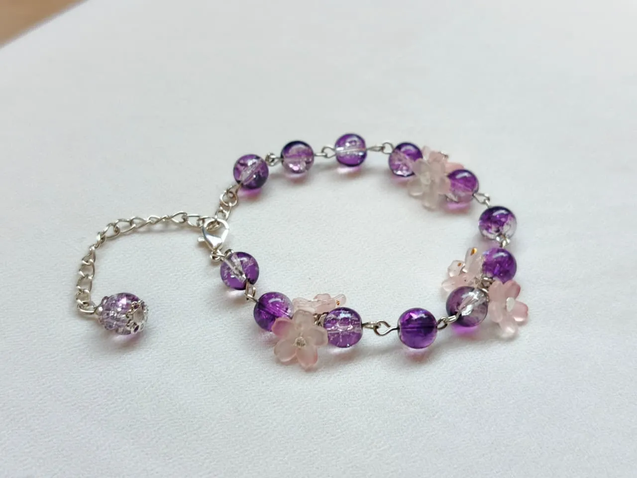 Charmful crystal bracelet handmade design