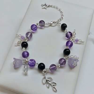 Charmful crystal bracelet handmade design
