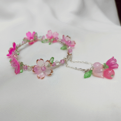 colourful flower bracelet handmade by Stay Decorative