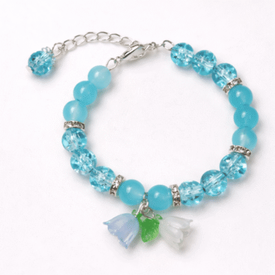 crystal flower charm bracelet by stay decorative