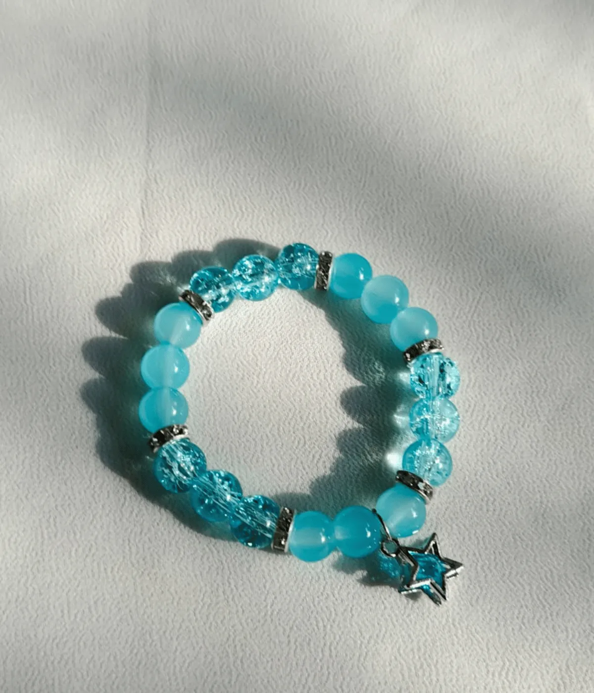 Kids Blue Crystal Bracelet Set