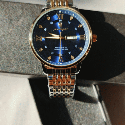 Luxury Blue Dial Watch close view