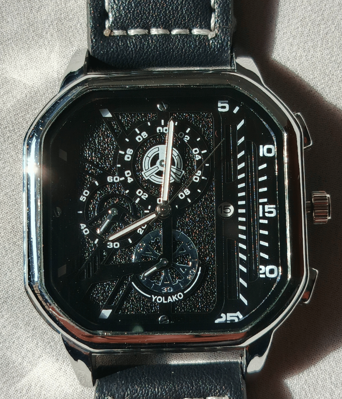 Luxury Square Sport Dial Watch for Young Boys