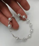 Pure Silver Pearl Bracelet Minimal Jewelry in Pakistan