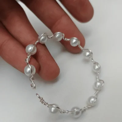 Pure Silver Pearl Bracelet Minimal Jewelry in Pakistan