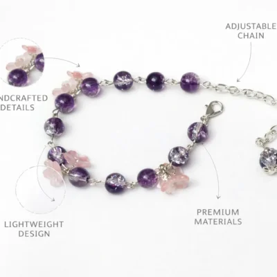 Handcrafted Purple Bracelet Details