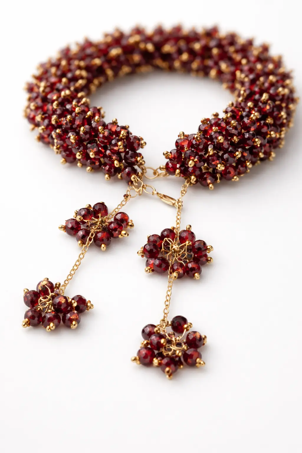 Red Crystal Gajrah Bracelet – Pure Handmade Bridal Jewelry - Image 3