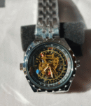 automatic mechanical luxury watch close up dial