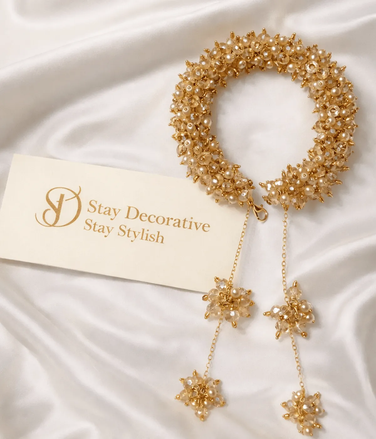 Golden Crystal Beads Gajrah