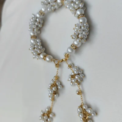 White Modern Gajrah detailed closeup